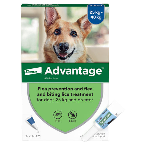 Advantage 400 Spot On Flea Control Extra Large Dog (25-40kg) - 4 Pack