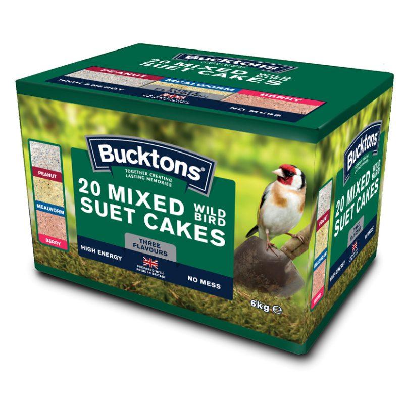 Bucktons Mixed Suet Cakes Bird Food 20 Pack