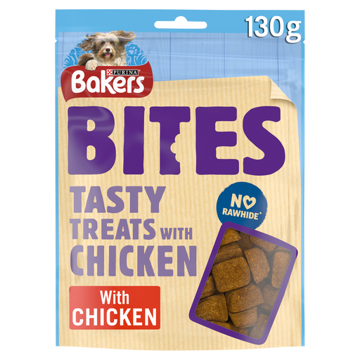 Bakers Bites with Chicken Dog Treats 130g