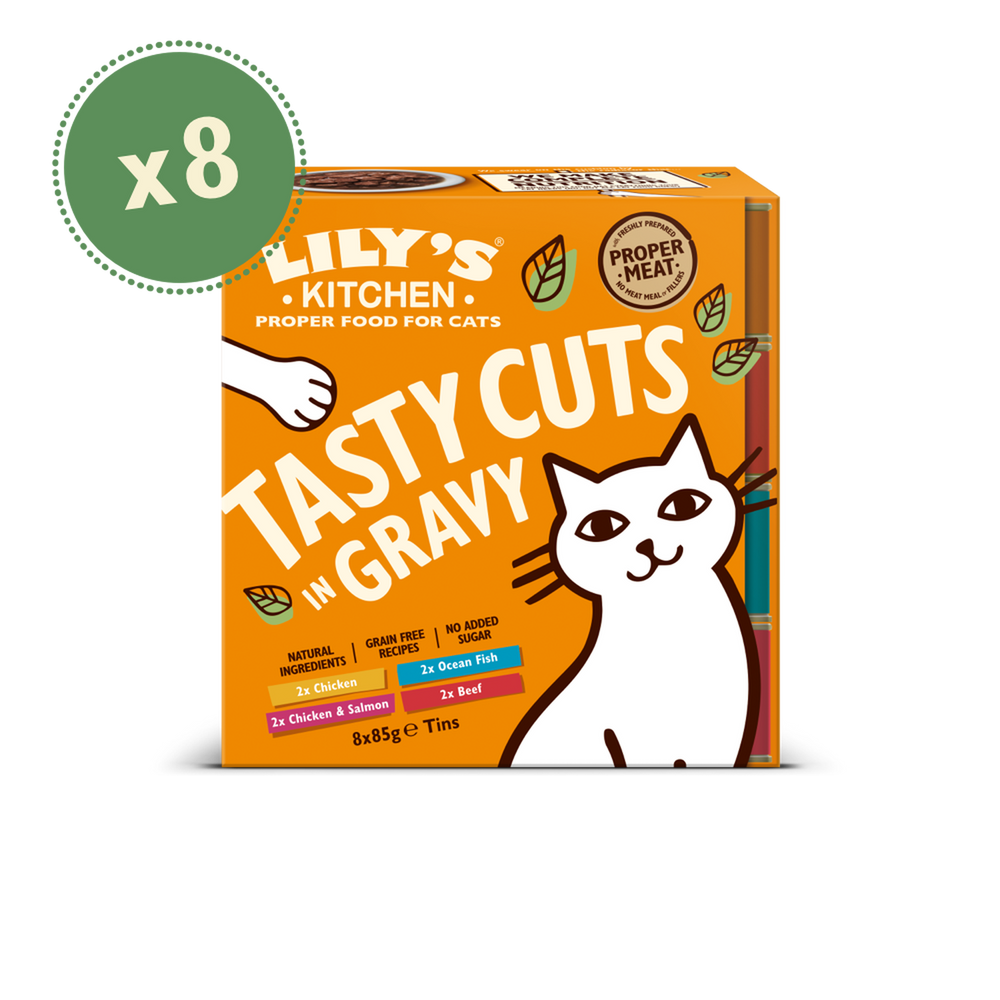 Lily's Kitchen Tasty Cuts in Gravy Wet Cat Food Multipack 8 x 85g