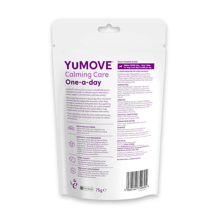 YuMOVE Calming Care One-A-Day for Small Dogs 30 Bites