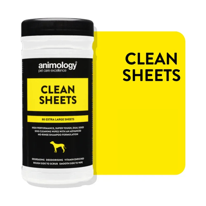 Animology Clean Sheets Extra Large Dog Wipes 80 Pack