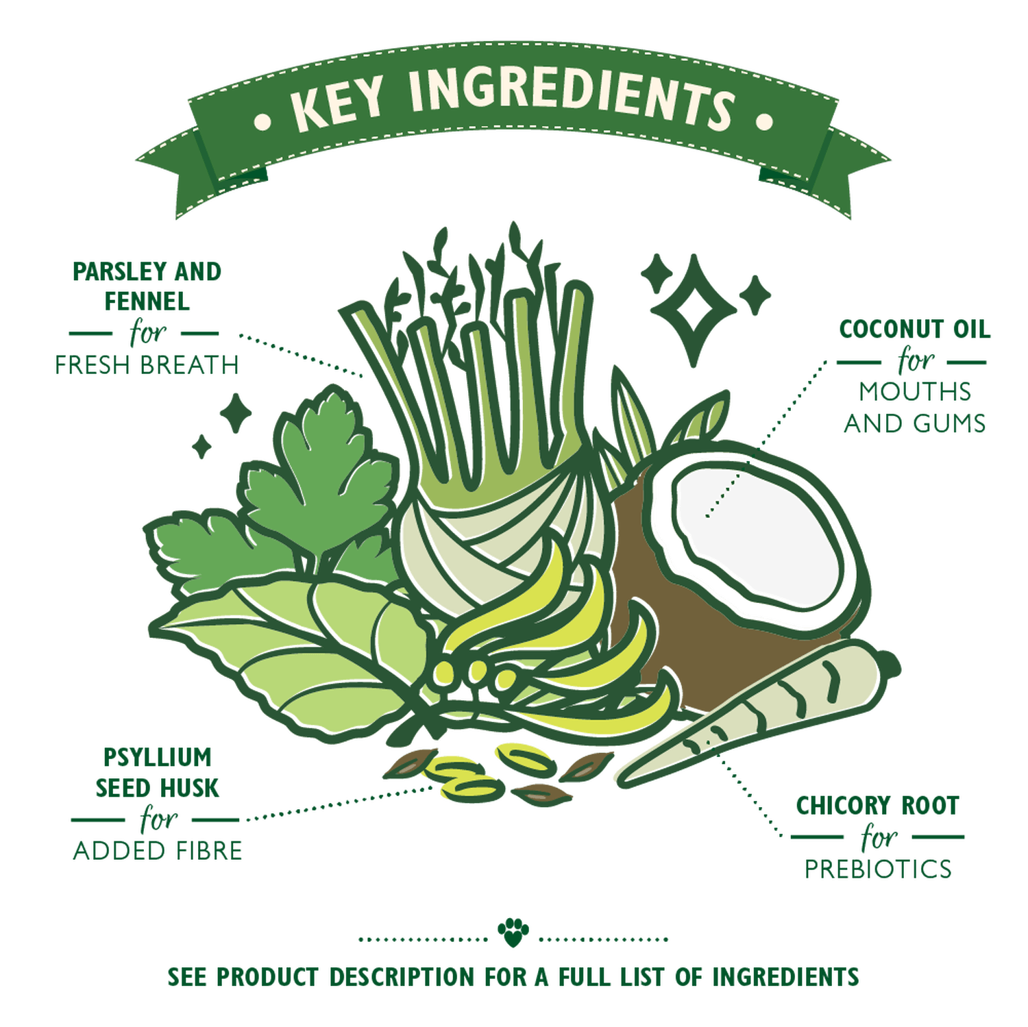 Lily's Kitchen Medium Woofbrush Gut Health Dental Chew (multipack) 7 x 28g