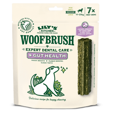Lily's Kitchen Medium Woofbrush Gut Health Dental Chew (multipack) 7 x 28g