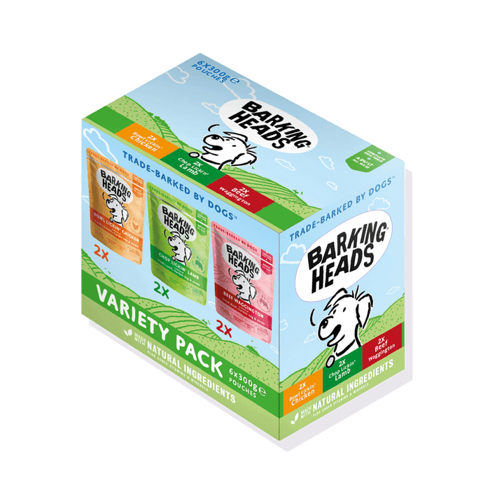 Barking Heads Variety Pack Adult Wet Dog Food 6 x 300g