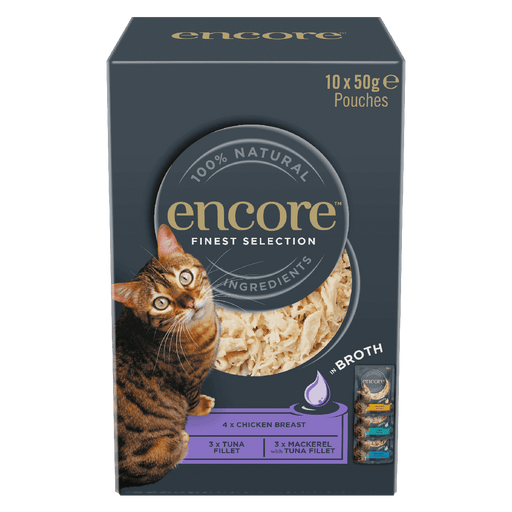 Encore Multipack Jelly Finest Selection in Broth Wet Cat Food 10x50g