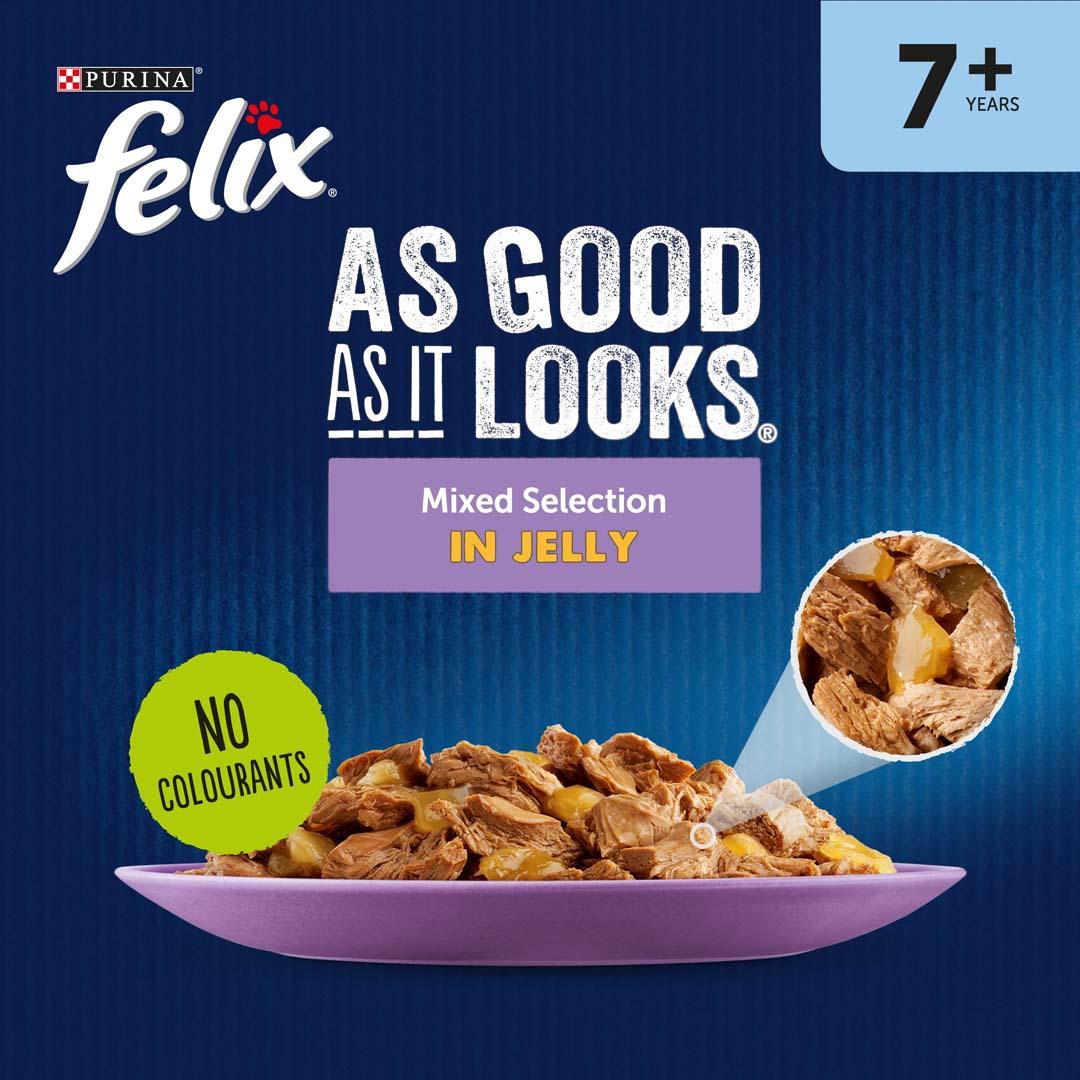 Felix Senior As Good As it Looks 7+ Mixed Selection in Jelly Wet Cat Food