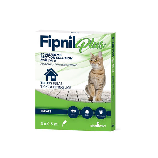 Chanelle Fipnil Plus Spot-On For Cats 3 Pipettes