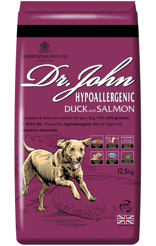 Dr John Hypoallergenic Duck and Salmon Dry Dog Food 12.5kg