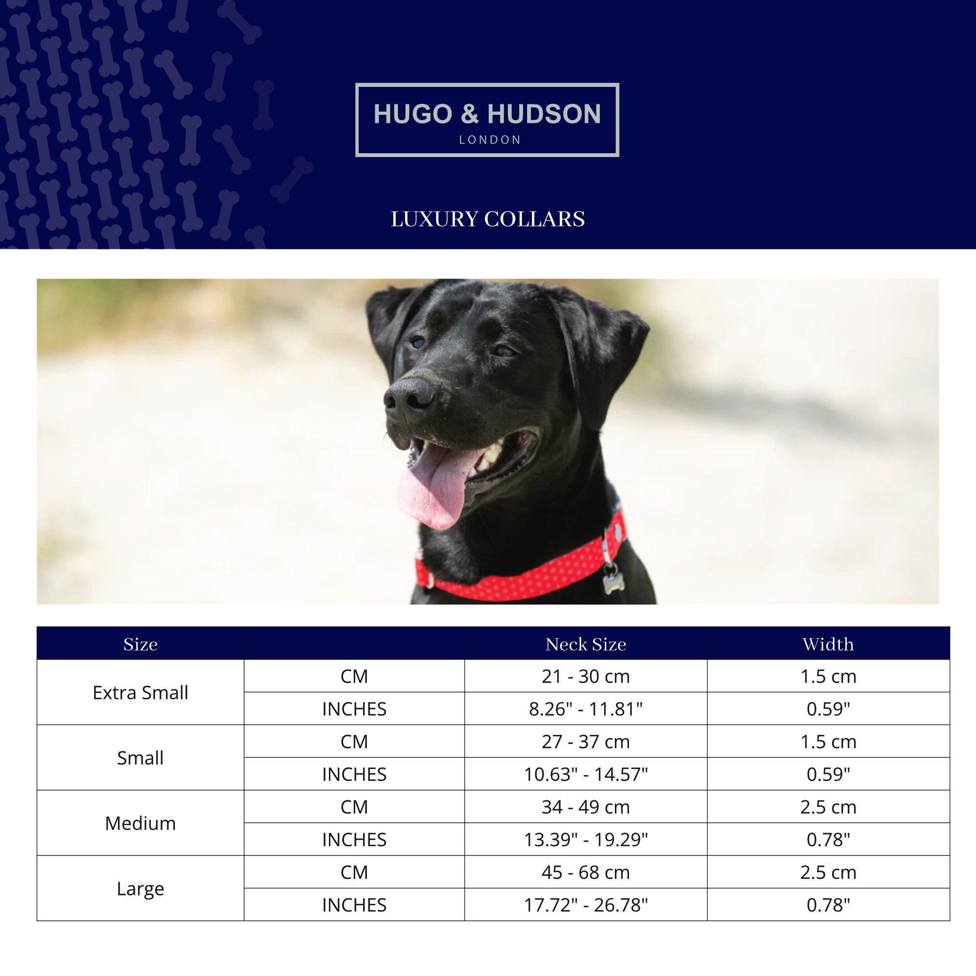 Hugo & Hudson Tweed Metal Buckle Dog Collar Caramel Checked Extra Small