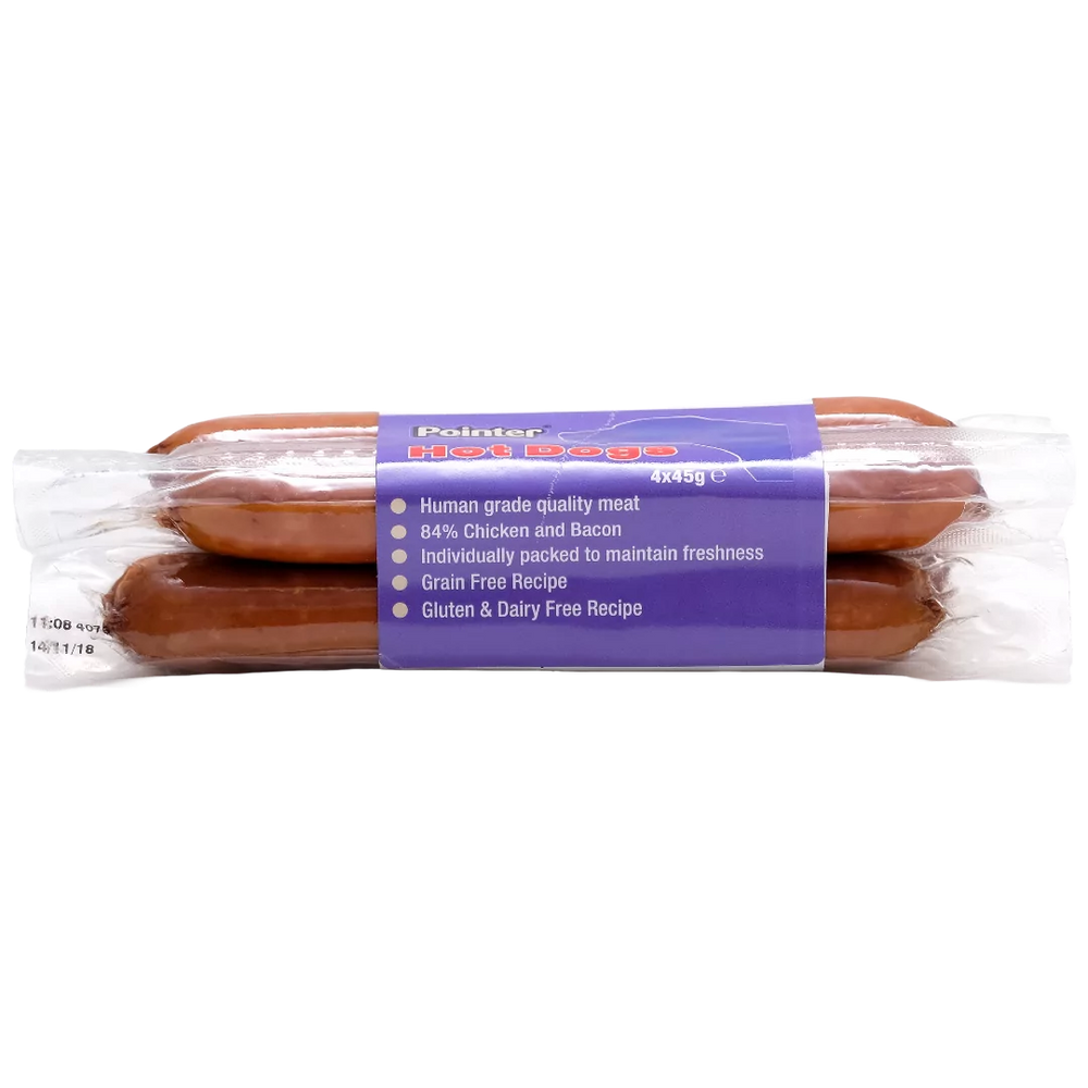 Pointer Grain Free Hot Dogs Treat Pack 180g