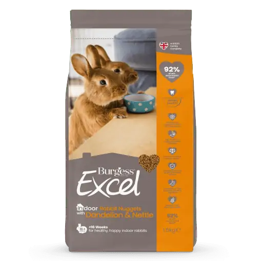 Burgess Excel Indoor Rabbit Nuggets with Dandelion & Nettle Food 1.5kg