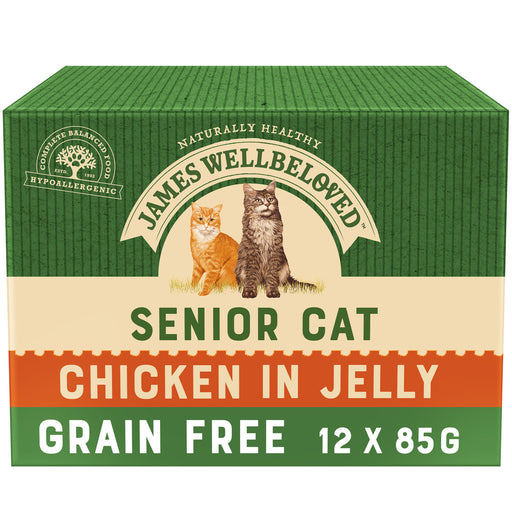 James Wellbeloved Grain Free Senior Chicken in Jelly Wet Cat Food 12 x 85g