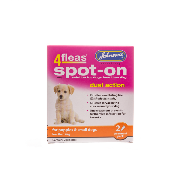 Johnsons 4fleas Spot On for Puppies & Small Dogs 2 pipettes