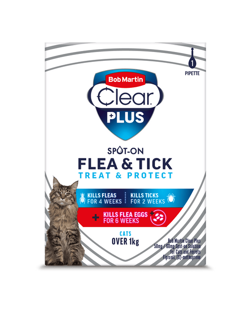 [Clearance Sale] Bob Martin Clear Plus Spot On for Cats & Ferrets 1 Pippete