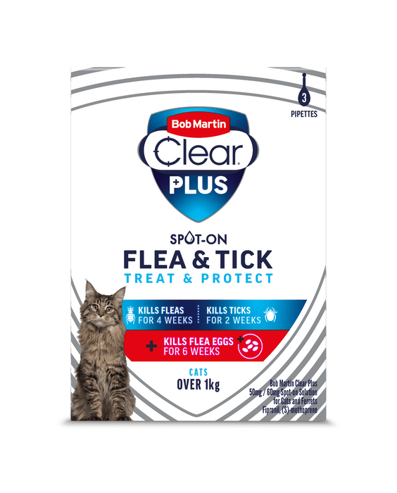 [Clearance Sale] Bob Martin Clear Plus Spot On for Cats & Ferrets 1 Pippete