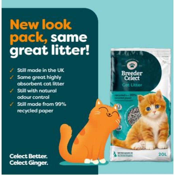 Breeder Celect Paper Cat Litter 30L