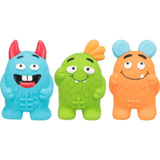 Trixie Latex Monsters with Sound Dog Toy 10cm 3 Pack