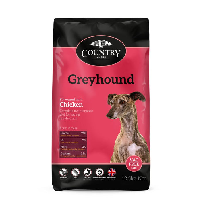Country Values Greyhound Chicken Flavour Dry Dog Food 12.5kg