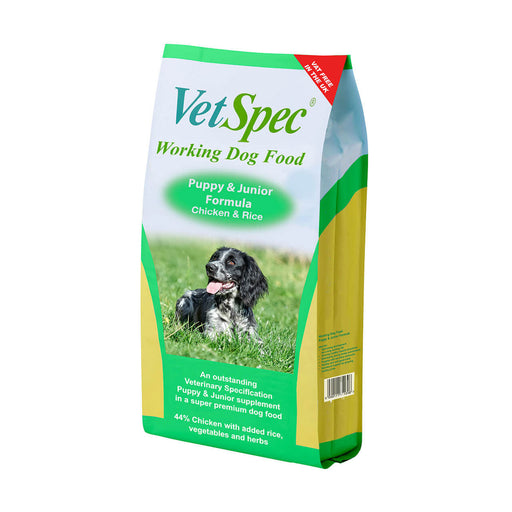 Vetspec Puppy & Junior Working Formula Chicken & Rice Dry Dog Food 15kg