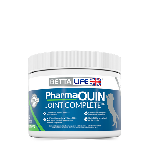 BETTALife PharmaQuin Joint Complete HA Powder Dog Supplement 300g