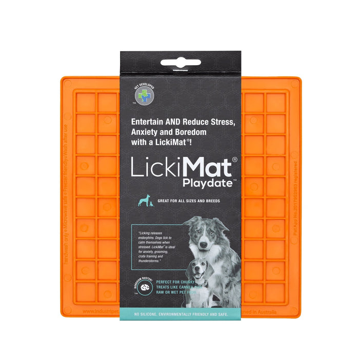 LickiMat Classic Playdate Treat Mat Dog Assorted Colours 20x20 cm