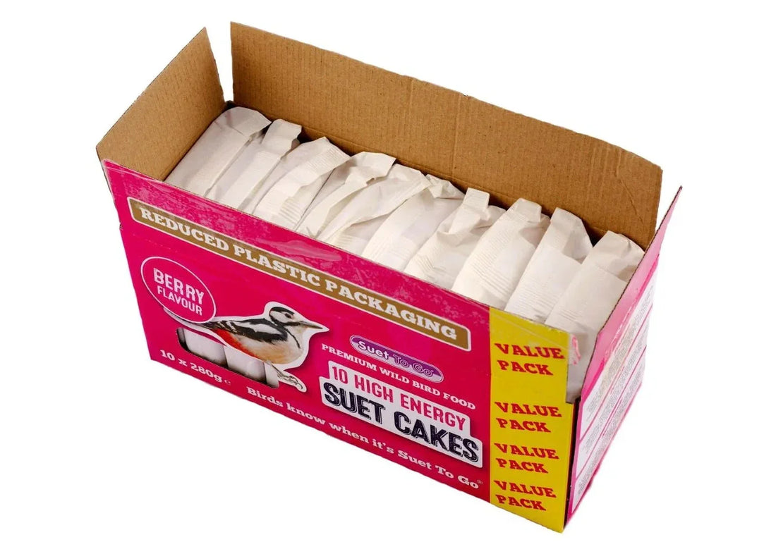 Suet To Go Suet Cakes Berry Flavour Blocks Wild Bird Treat 10 x 280g