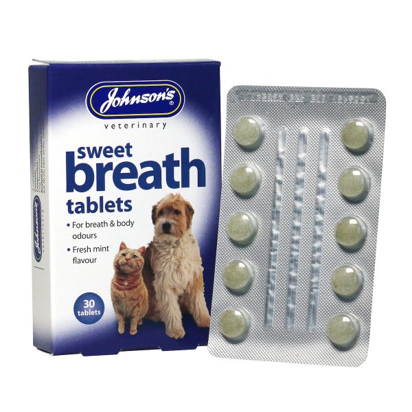 Johnsons Sweet Breath Tablets for Cats & Dogs 30 tablets