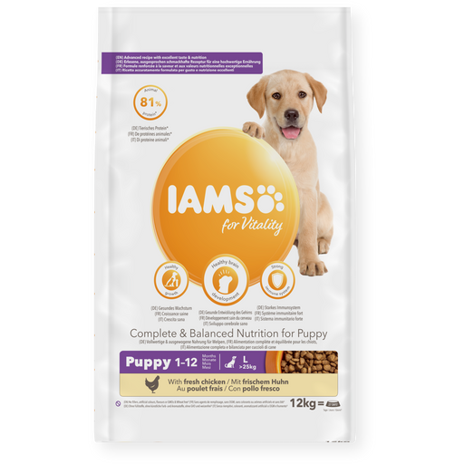 [Clearance Sale] Iams Vitality Puppy Large Breed Fresh Chicken Dry Dog Food 3kg