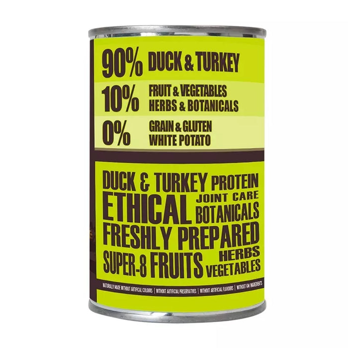 AATU 90/10 Grain Free Duck & Turkey Adult Wet Dog Food 400g