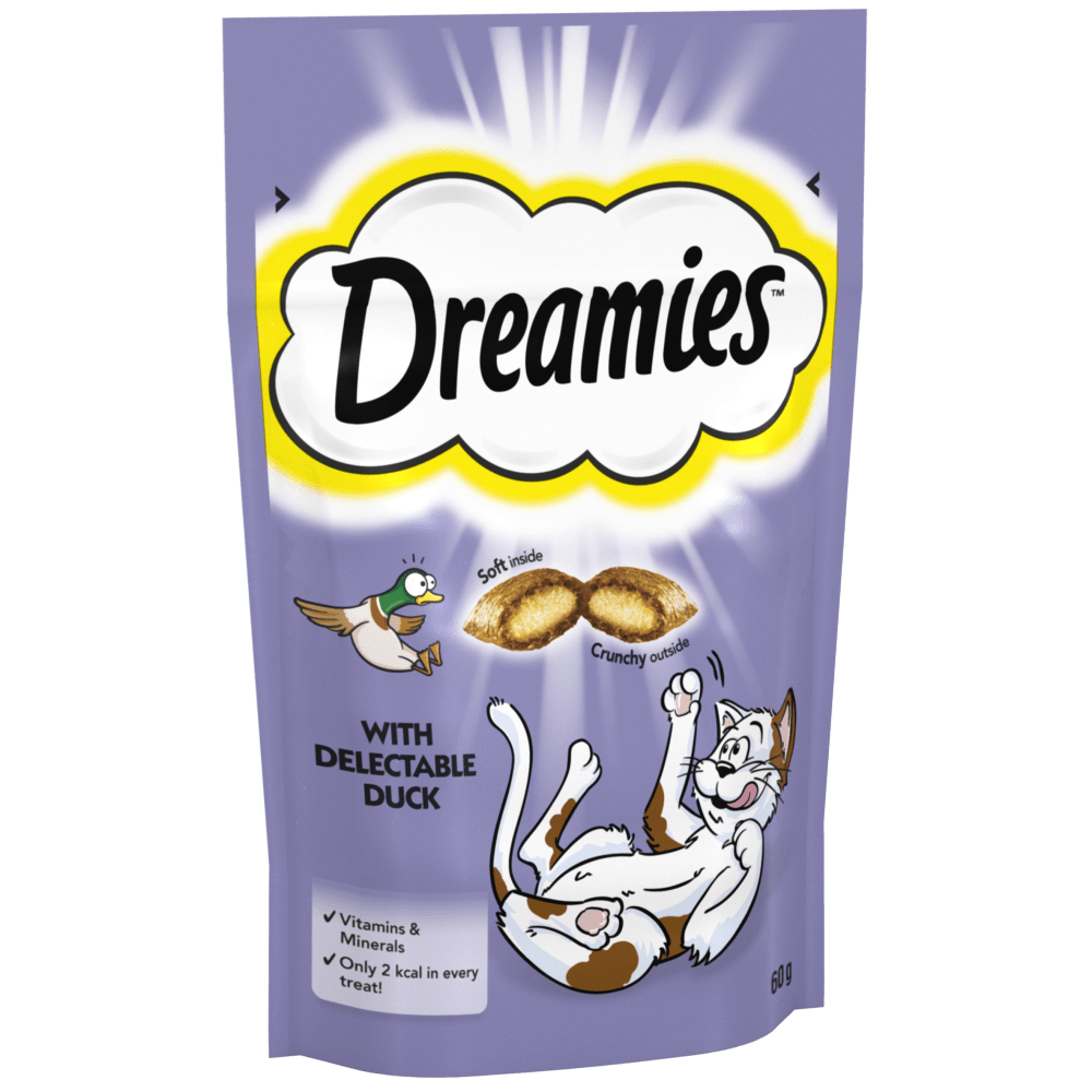 Dreamies with Delectable Duck Cat Treats 60g