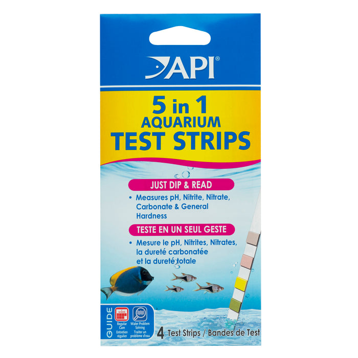 API 5 In 1 Aquarium Test Strips 4 count