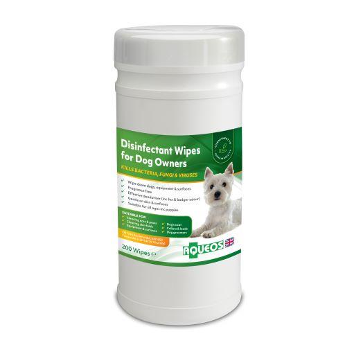 Aqueos Disinfectant Wipes for Dogs & Owners (Jumbo) 200 Wipes