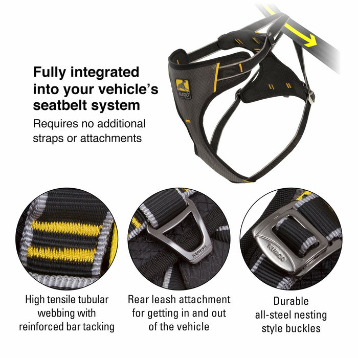 Kurgo Impact Dog Car Harness Black Medium