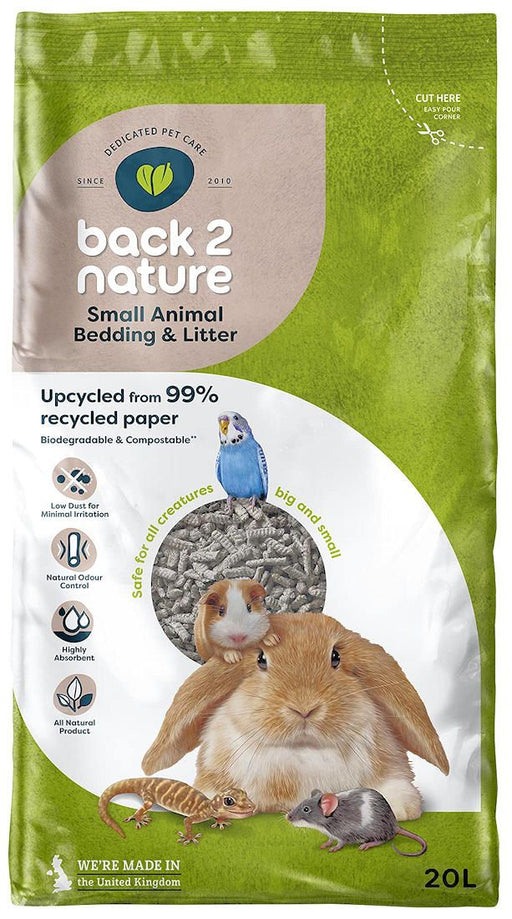 Back 2 Nature Small Animal Bedding and Litter 20L
