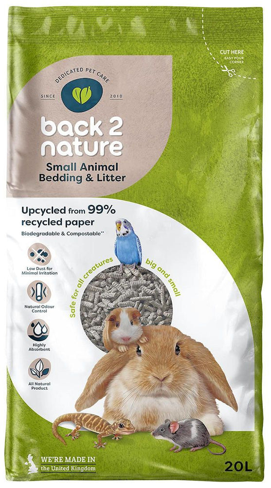 Back 2 Nature Small Animal Bedding and Litter 20L