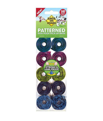 Bags on Board Patterned Dog Poop Pick-Up 140 Bags