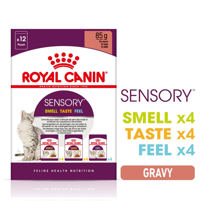 Royal Canin Adult Sensory Smell Taste Feel Chunks In Gravy Multipack 12 x 85g