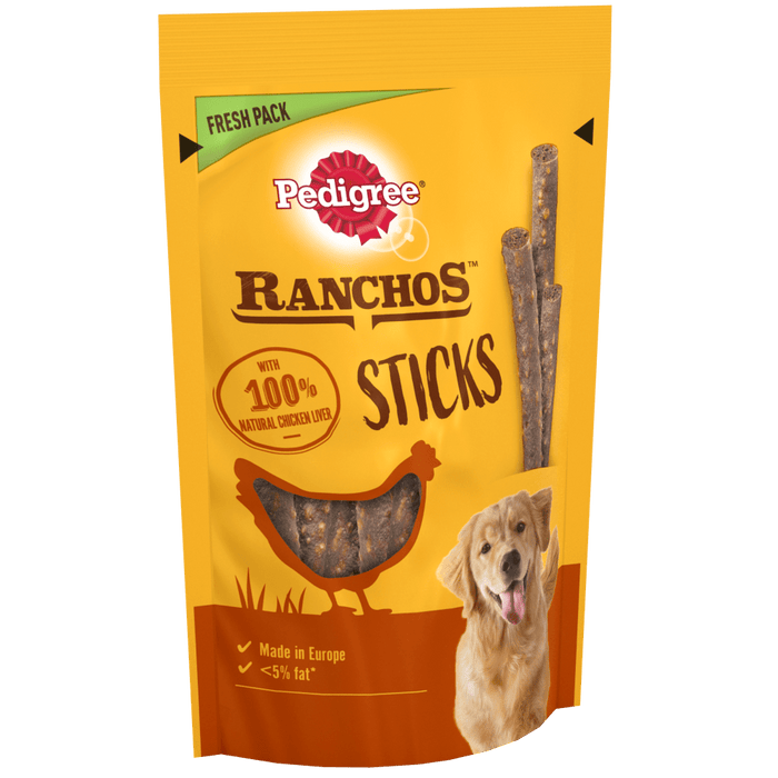 Pedigree Adult Chicken Liver Sticks Dog Treats 60g