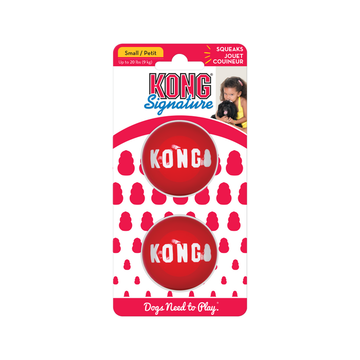 KONG Signature Balls Dog Toy 2pk