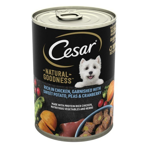 Cesar Natural Goodness Rich in Chicken/Garnished with Sweet Potato Wet Dog Food 400g