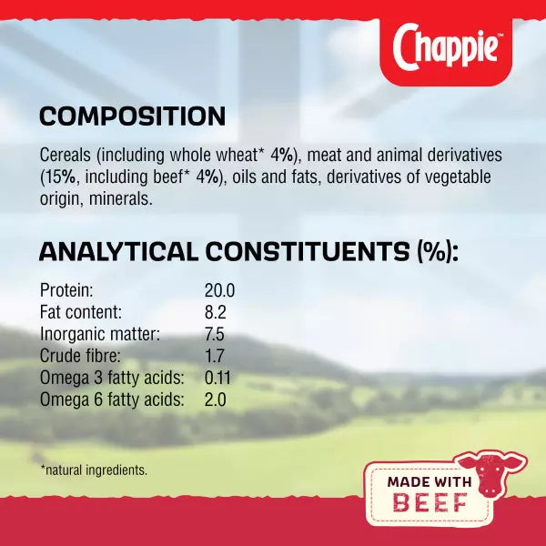 Chappie Complete Beef & Wholegrain Dry Dog Food 15kg