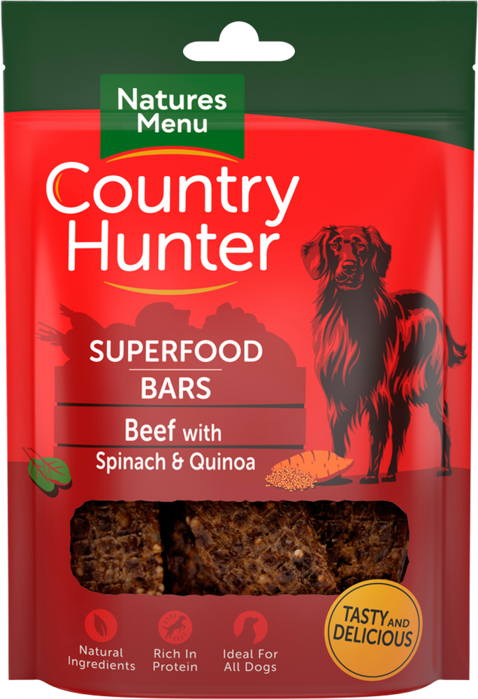 Natures Menu Country Hunter Superfood Bar Beef with Spinach & Quinoa