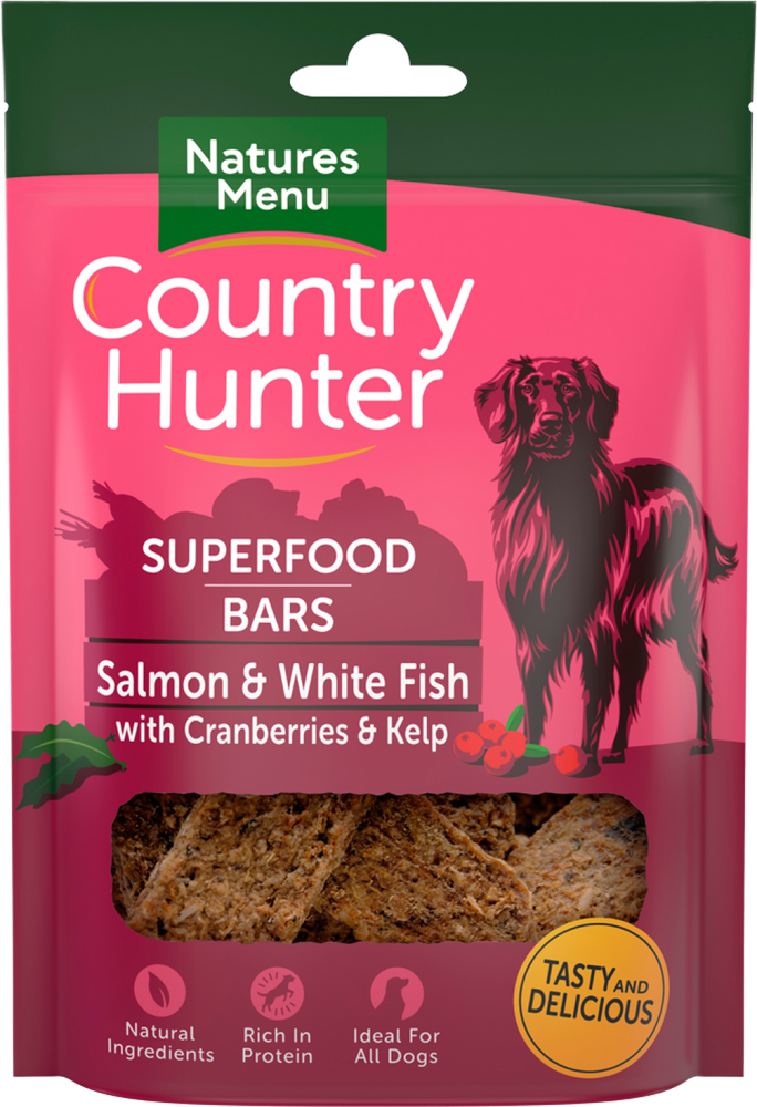 Natures Menu Country Hunter Superfood Bar Salmon & White Fish with Cranberries & Kelp