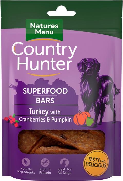 Natures Menu Country Hunter Superfood Bar Turkey with Cranberries & Pumpkin