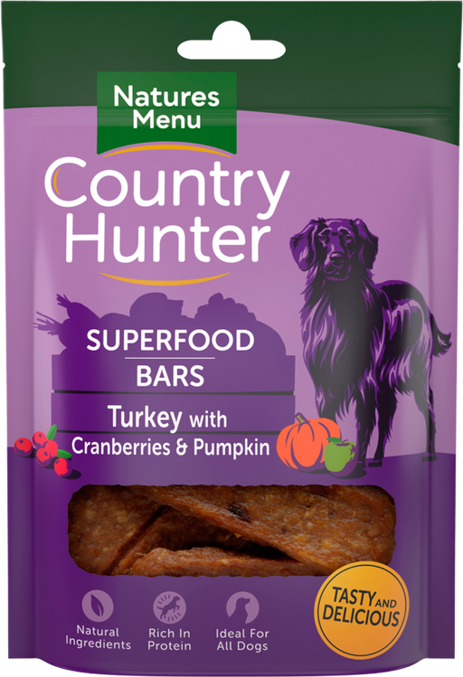 Natures Menu Country Hunter Superfood Bar Turkey with Cranberries & Pumpkin