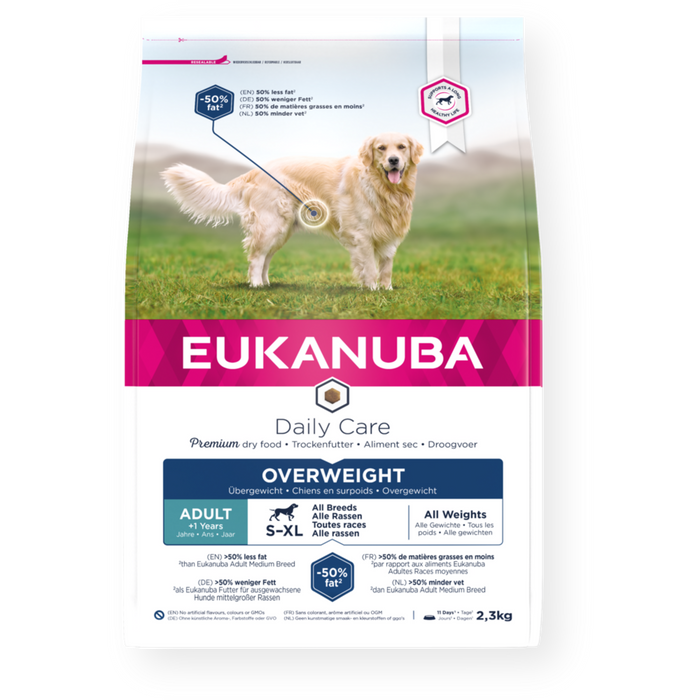 Eukanuba Daily Care Adult Overweight Chicken All Breed Dry Dog Food 2.3kg