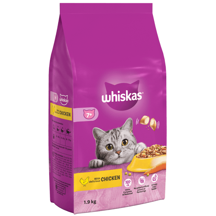 Whiskas Senior 7+ with Chicken Dry Cat Food 1.9kg