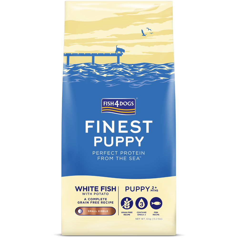 Fish4Dogs Finest Puppy White Fish Small Kibble Dry Food 6kg