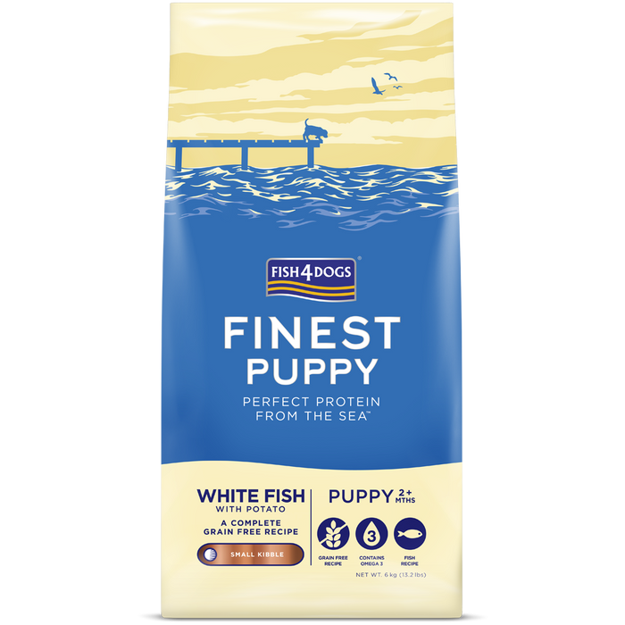 Fish4Dogs Finest Puppy White Fish Small Kibble Dry Food 6kg